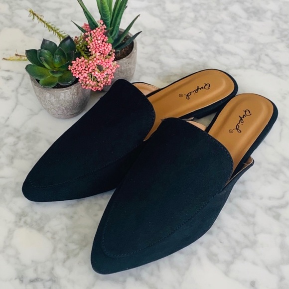 Shoes - LAST size 8! Best Seller Vegan Suede Mule Flats